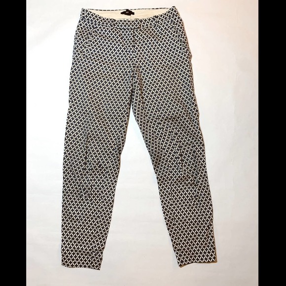 H&M Blue White Printed Pants Size 2 - Picture 1 of 7
